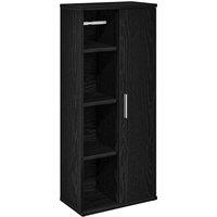 Berkfield Home Bathroom Cabinet with Roll Holder Black 39x22x90 cm | Size: 39 x 22 x 90 cm