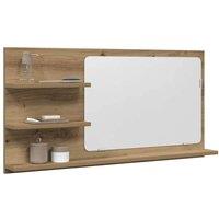 Berkfield Home Bathroom Mirror Cabinet Artisan Oak 90x11x45 cm Engineered Wood in Brown | Size: 90 x 11 x 45 cm