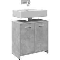 Berkfield Home Bathroom Sink Cabinet Concrete Grey 60x33x60 cm Engineered Wood | Size: 60 x 33 x 60 cm
