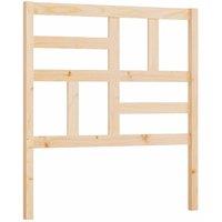 Berkfield Home Bed Headboard 96x4x104 cm Solid Wood Pine in Natural | Size: 96 x 4 x 104 cm