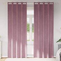 Berkfield Home Blackout Curtains with Eyelets 2 pcs Dark Pink Velvet