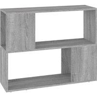Berkfield Home Book Cabinet/Room Divider Grey Sonoma 80x24x63 cm | Size: 80 x 24 x 63 cm