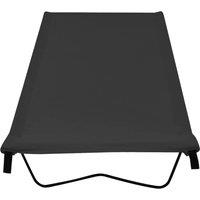 Berkfield Home Camping Bed 180x60x19 cm Oxford Fabric & Steel Black | Size: 180 x 60 x 19 cm