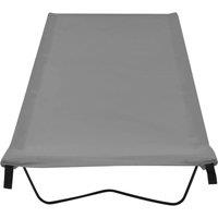 Berkfield Home Camping Bed 180x60x19 cm Oxford Fabric & Steel Grey | Size: 180 x 60 x 19 cm