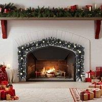 Berkfield Home Christmas Garland with LED Lights 20 m Black