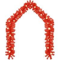 Berkfield Home Christmas Garland with LED Lights 20 m Red