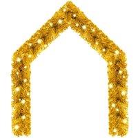 Berkfield Home Christmas Garland with LED Lights 5 m Gold