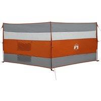 Berkfield Home Camping Windbreak Grey & Orange 340x130 cm Waterproof