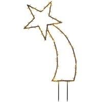 Berkfield Home Christmas Light Decoration with Spikes Meteor 115 LEDs 89 cm in Black