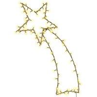 Berkfield Home Christmas Lights Shooting Star Silhouette 115 LEDs Warm White in Black