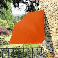 Berkfield Home Collapsible Balcony Side Awning Terracotta 140x140 cm in Orange