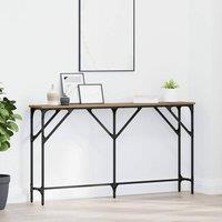 Berkfield Home Console Table Artisan Oak 140x23x75 cm Engineered Wood in Brown | Size: 140 x 23 x 75 cm