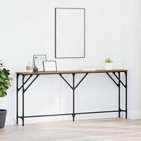 Berkfield Home Console Table Artisan Oak 180x23x75 cm Engineered Wood in Brown | Size: 180 x 23 x 75 cm