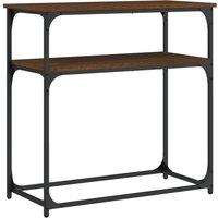Berkfield Home Console Table Brown Oak 75x35.5x75 cm Engineered Wood