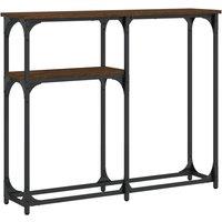 Berkfield Home Console Table Brown Oak 90x22.5x75 cm Engineered Wood
