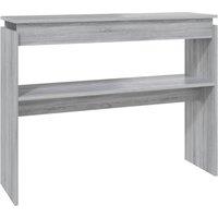 Berkfield Home Console Table Grey Sonoma 102x30x80 cm Engineered Wood | Size: 102 x 30 x 80 cm