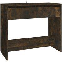 Berkfield Home Console Table Smoked Oak 89x41x76.5 cm Engineered Wood in Brown