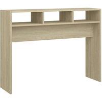 Berkfield Home Console Table Sonoma Oak 105x30x80 cm Engineered Wood in Light Brown | Size: 105 x 30 x 80 cm