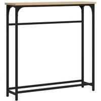 Berkfield Home Console Table Sonoma Oak 75x19.5x75 cm Engineered Wood in Brown
