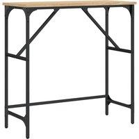 Berkfield Home Console Table Sonoma Oak 75x32x75 cm Engineered Wood in Brown | Size: 75 x 32 x 75 cm
