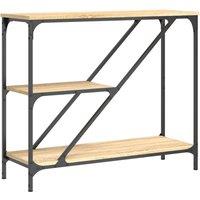 Berkfield Home Console Table Sonoma Oak 88.5x30x75 cm Engineered Wood in Light Oak