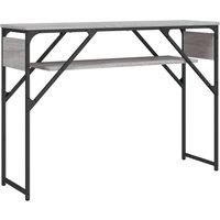Berkfield Home Console Table with Shelf Grey Sonoma 105x30x75cm Engineered Wood | Size: 105 x 30 x 75 cm
