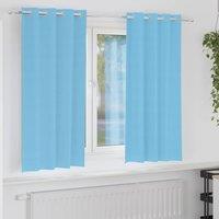 Berkfield Home Curtains with Curtains 2 pcs Light blue 175 x 140 cm Polyester