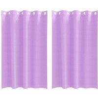 Berkfield Home Curtains with Curtains 2 pcs Purple 175 x 140 cm Polyester in Lilac