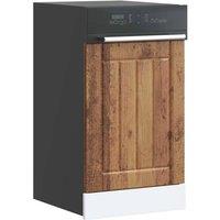 Berkfield Home Dishwasher Panel Lucca Old Wood Engineered Wood in Brown
