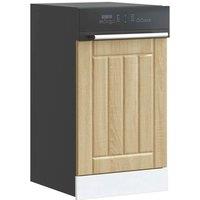 Berkfield Home Dishwasher Panel Lucca Sonoma Oak Engineered Wood in Brown