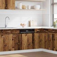 Berkfield Home Dishwasher Panel Old Wood 45x3x67 cm Engineered Wood in Brown | Size: 45 x 3 x 67 cm