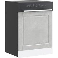 Berkfield Home Dishwasher Panel Porto Concrete Grey 60x1.5x67 cm Engineered Wood