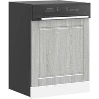 Berkfield Home Dishwasher Panel Porto Grey Sonoma 60x1.5x67 cm Engineered Wood