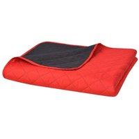 Berkfield Home Double-sided Quilted Bedspread Red & Black 220x240 cm