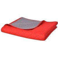 Berkfield Home Double-sided Quilted Bedspread Red & Grey 170x210 cm