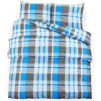 Berkfield Home Duvet Cover Set Blue & Grey 200x200 cm Cotton