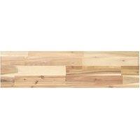 Berkfield Home Floating Shelf 100x20x4 cm Untreated Solid Wood Acacia in Brown | Size: 100 x 20 x 4 cm