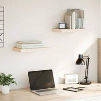 Berkfield Home Floating Shelves 2 pcs 40x23.5x4 cm Engineered Wood in Light Oak