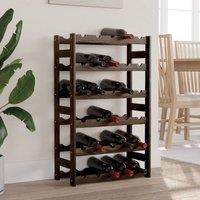Berkfield Home Wine Rack for 30 Bottles Black Solid Wood Pine