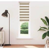 Berkfield Home Zebra Blind Sand Brown 55x200 cm Fabric Width 50.9 cm Polyester