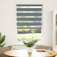 Berkfield Home Zebra Blind Dark Grey 85x150 cm Fabric Width 80.9 cm Polyester