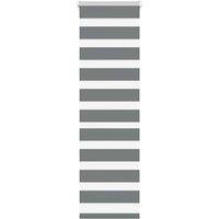 Berkfield Home Zebra Blind Dark Grey 40x100 cm Fabric Width 35.9 cm Polyester