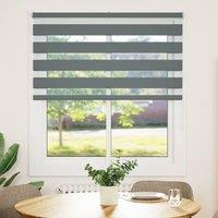 Berkfield Home Zebra Blind Dark Grey 120x100 cm Fabric Width 115.9 cm Polyester