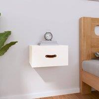 Berkfield Home Wall-mounted Bedside Cabinet White 40x29.5x22 cm