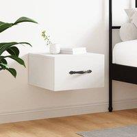 Berkfield Home Wall-mounted Bedside Cabinet White 35x35x20 cm | Size: 35 x 35 x 20 cm