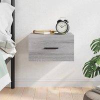Berkfield Home Wall-mounted Bedside Cabinet Grey Sonoma 35x35x20 cm | Size: 35 x 35 x 20 cm