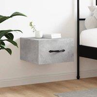 Berkfield Home Wall-mounted Bedside Cabinet Concrete Grey 35x35x20 cm | Size: 35 x 35 x 20 cm