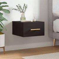 Berkfield Home Wall-mounted Bedside Cabinet Black 35x35x20 cm | Size: 35 x 35 x 20 cm