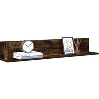 Berkfield Home Wall Shelves 2 pcs Smoked Oak 100x16.5x16.5 cm Engineered Wood in Brown