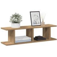 Berkfield Home Wall Shelves 2 pcs Artisan Oak 75x18x20 cm Engineered Wood in Brown | Size: 75 x 18 x 20 cm